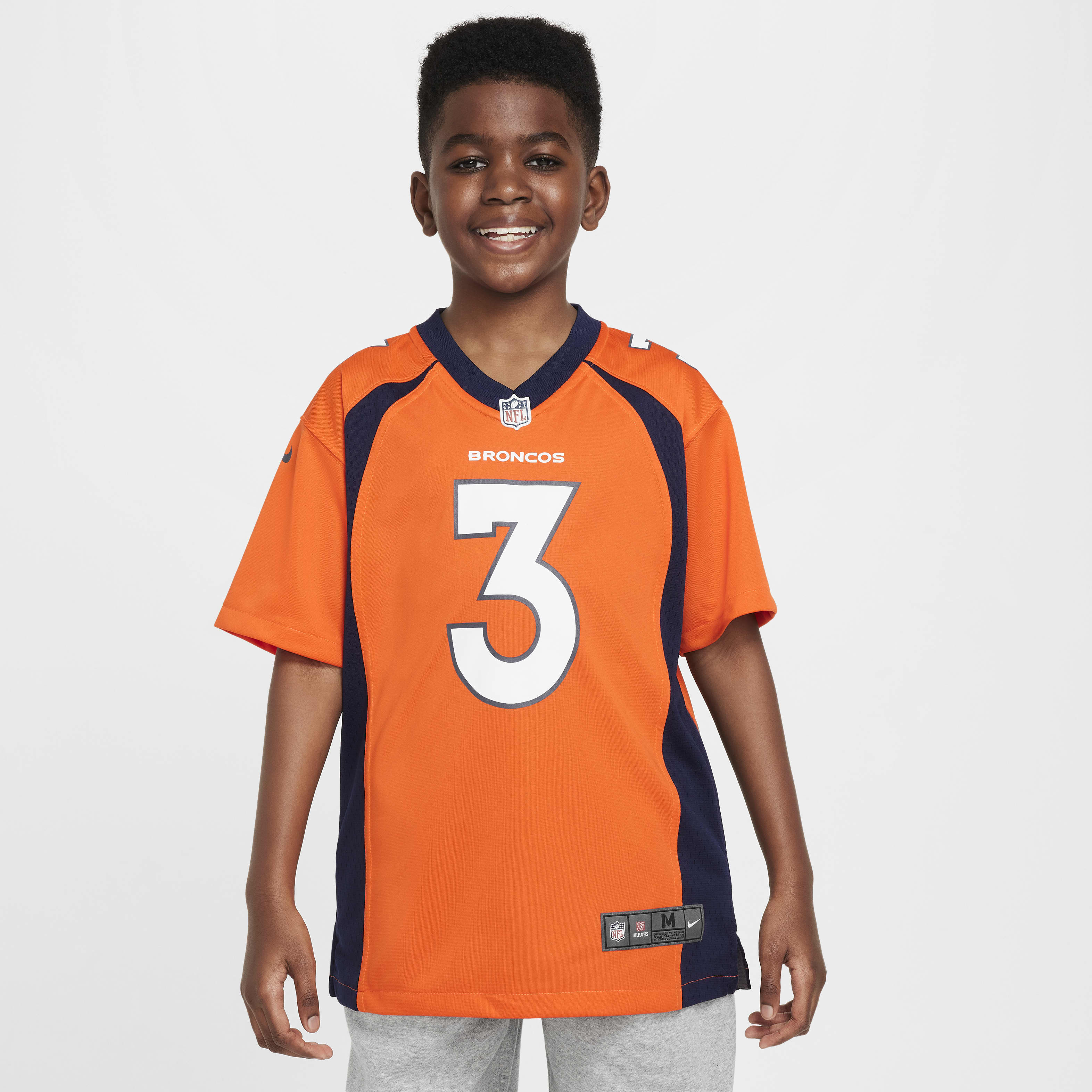 Nike NFL Denver Broncos Russell Wilson Older Kids Game American Football Jersey King s Cross